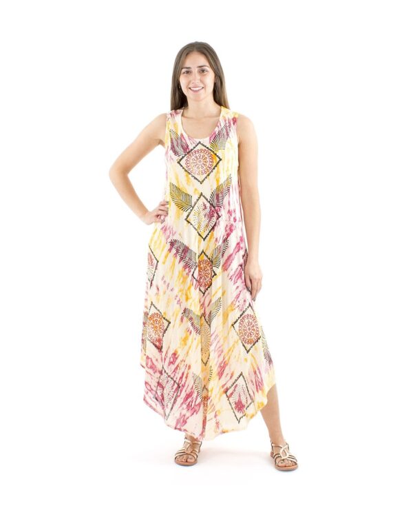 Vestido Paraguas Viscosa Tirantes Naranja TU