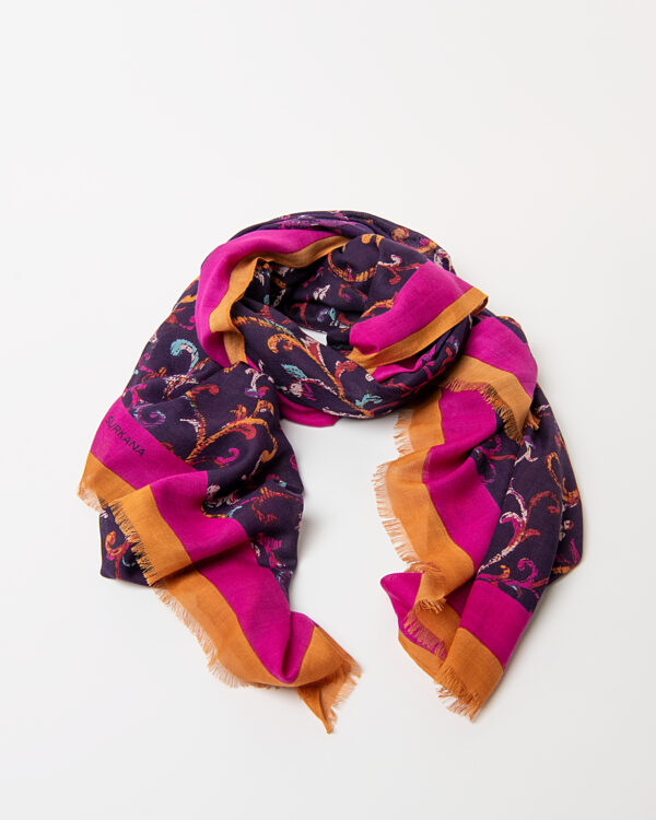 Pañuelo estampado morado    SURKANA