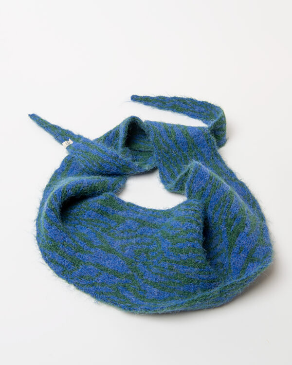 Bandana de punto con motivos Azul Cobalto SURKANA
