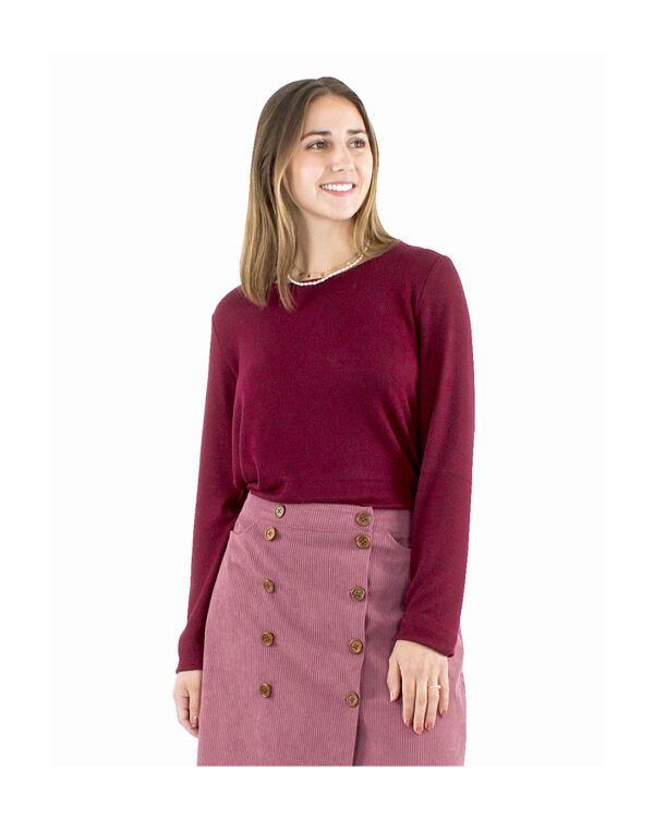 Jersey punto liso Burdeos  COLINE
