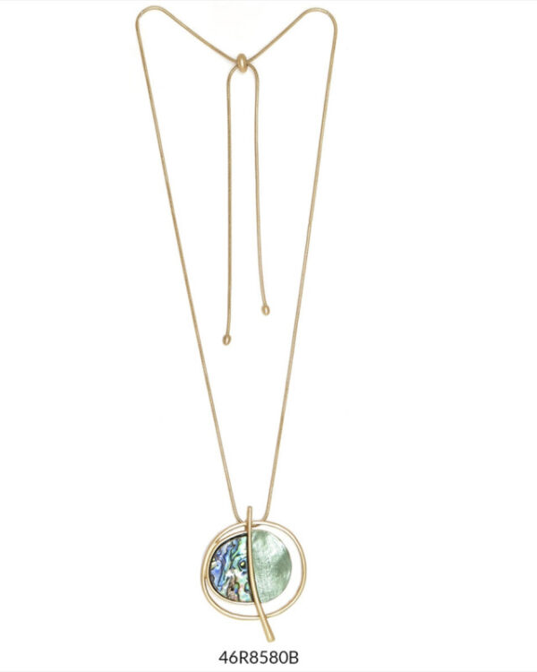 COLLAR PETRA DORADO/TURQUESA